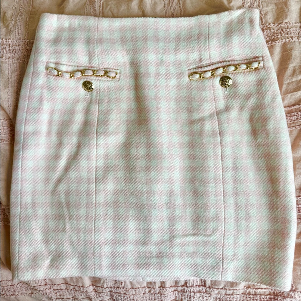 Guess Bella Tweed Skirt in Ballet Pink